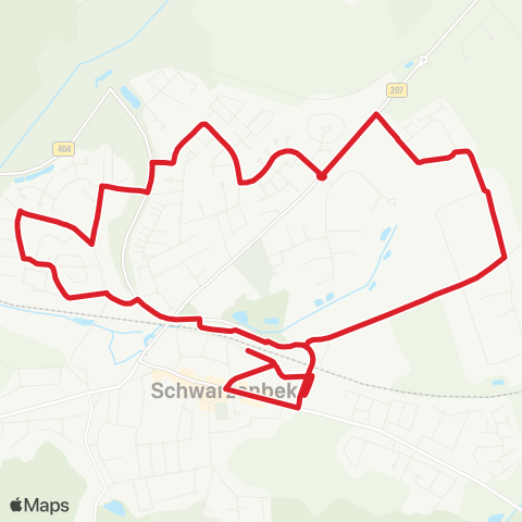 StadtBus/RegionalBus (Umland) Bf. Schwarzenbek > Lupus-Park > Mühlenkamp > Blinde Koppel > Bf. Schwarzenbek map