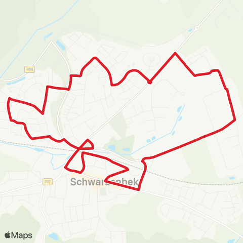 StadtBus/RegionalBus (Umland) Bf. Schwarzenbek >Blinde Koppel > Mühlenkamp > Lupus-Park > Bf. Schwarzenbek map