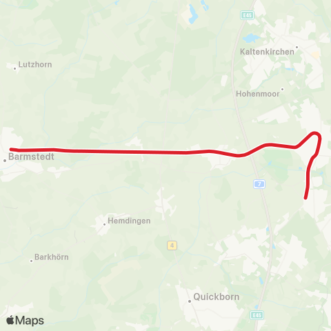 Andere Linien Elmshorn > Barmstedt > Ulzburg Süd map