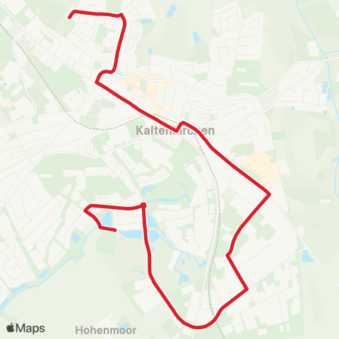 StadtBus/RegionalBus (Umland) An Der Moorkoppel >Kaltenkirchen> Gs Flottkamp map