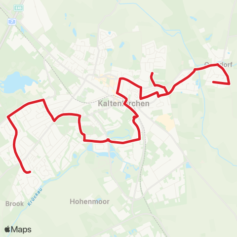 StadtBus/RegionalBus (Umland) Oersdorf > Kaltenkirchen > Kaltenkirchen, Brookring map