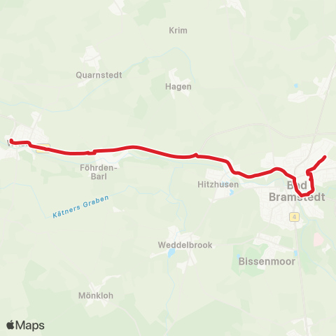 StadtBus/RegionalBus (Umland) Bad Bramstedt > Bf. Wrist map