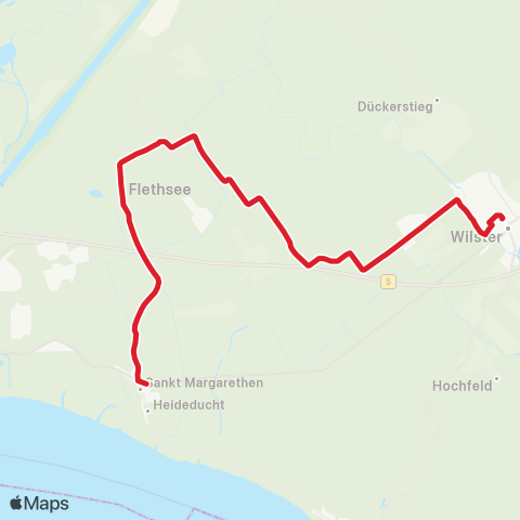 StadtBus/RegionalBus (Umland) Wilster > Nortorf - Ecklak > St. Margarethen map