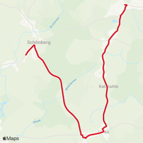 StadtBus/RegionalBus (Umland) Schönberg > Linau >Sandesneben map