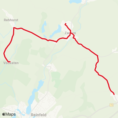 StadtBus/RegionalBus (Umland) Voßkaten >Zarpen, Schule map