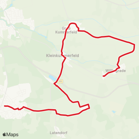 StadtBus/RegionalBus (Umland) Groß Kummerfeld > Kleinkummerfeld > Boostedt map