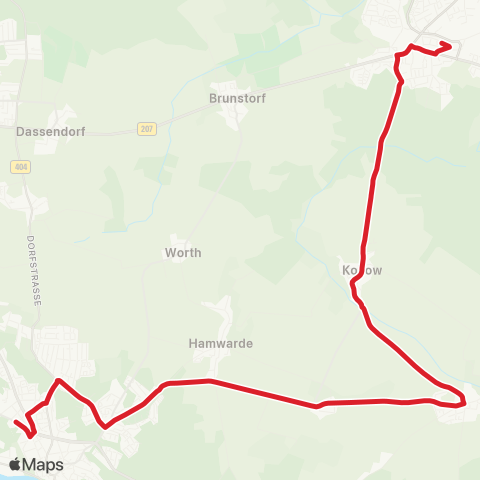 StadtBus/RegionalBus (Umland) Schwarzenbek> Kollow - Gülzow >Geesthacht map