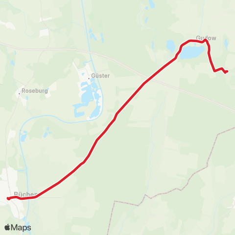 StadtBus/RegionalBus (Umland) Segrahn > Gudow >Büchen map