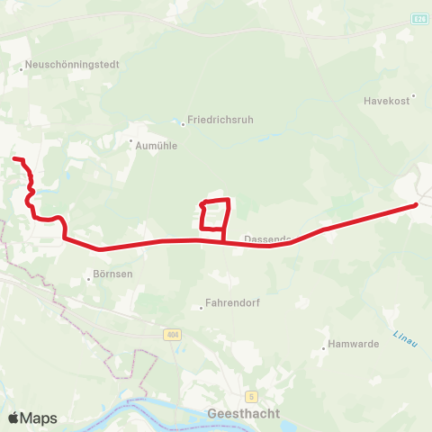 StadtBus/RegionalBus (Umland) Escheburg >Börnsen >Reinbek map