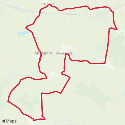 StadtBus/RegionalBus (Umland) Schülerverkehr Neuengörs map