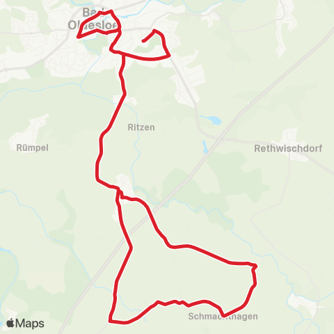 StadtBus/RegionalBus (Umland) Pölitz>Hohenholz> Bad Oldesloe map