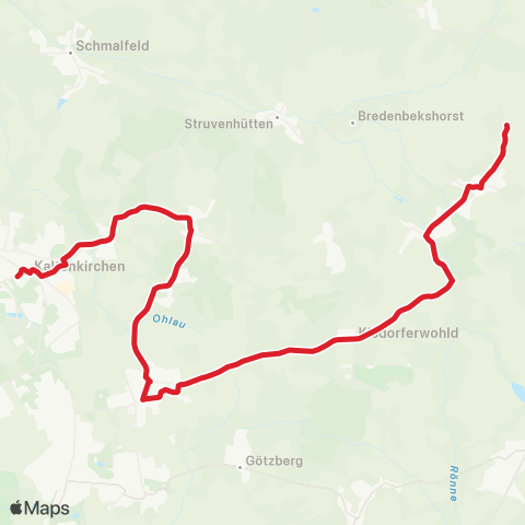 StadtBus/RegionalBus (Umland) Kaltenkirchen > Kisdorf - Sievershütten >Oering map