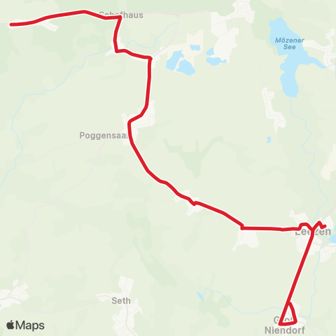 StadtBus/RegionalBus (Umland) Bad Segeberg > Mözen - Bockhorn > Leezen map