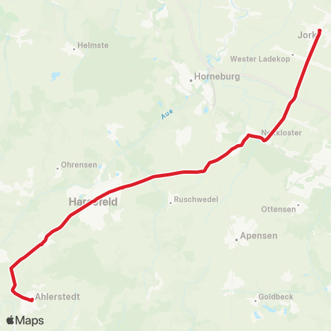 StadtBus/RegionalBus (Umland) Ahlerstedt > Hedendorf > Jork (Anschluss Nach Finkenwerder) map