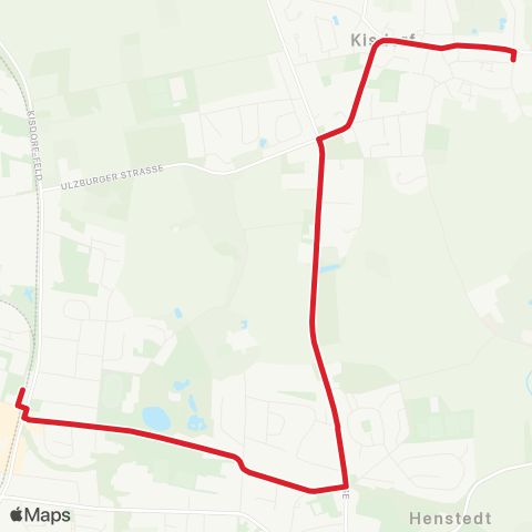StadtBus/RegionalBus (Hamburg) Ulzburg, Rostocker Straße > Henstedt-Ulzburg > Henstedt, Kirche (> Kisdorf) map