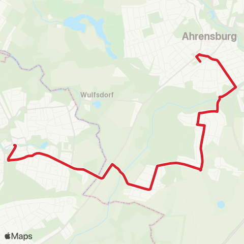 NachtBus Volksdorf > Ahrensburg, Dänenweg > Bf. Ahrensburg map