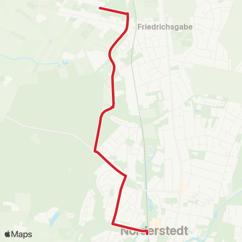 StadtBus/RegionalBus (Hamburg) %Ubnorderstedt Mitte > Friedrichsgabe, Tycho-Brahe-Kehre map