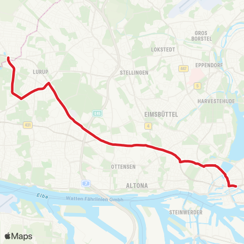 Andere Linien Schenefelder Platz > Bahrenfeld > Holstenstraße > Feldstraße > Messberg map