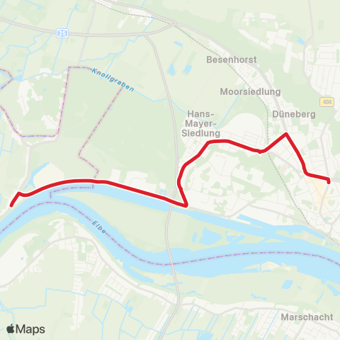 StadtBus/RegionalBus (Hamburg) Altengamme > Geesthacht, Zob > Geesthacht, Gewerbegebiet Mercatorstr. map