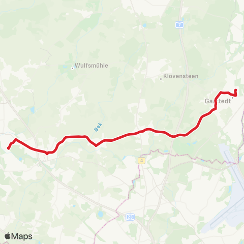 StadtBus/RegionalBus (Hamburg) Bf. Pinneberg > Ellerbek > Bönningstedt > Garstedt map