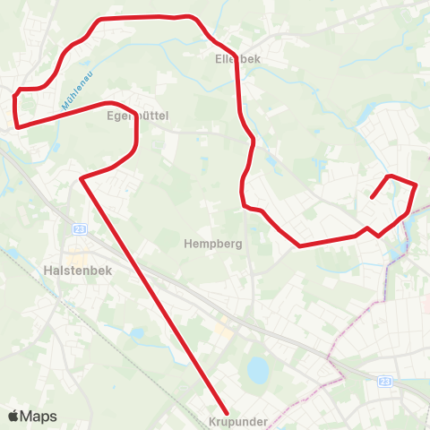 StadtBus/RegionalBus (Hamburg) Ellerbek > Rellingen > Halstenbek, W.-Borchert-Gymnasium map