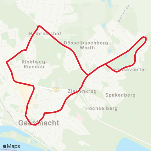 NachtBus Geesthacht, Zob > Oberstadt / Heuweg > Geesthacht, Zob map