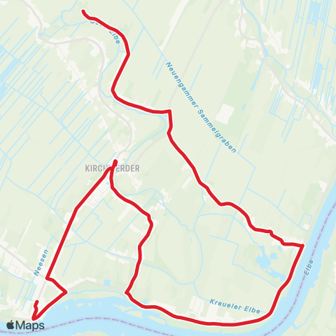 StadtBus/RegionalBus (Hamburg) Kälbersteert > Krauel > Schule Kirchwerder > Schule Zollenspieker map