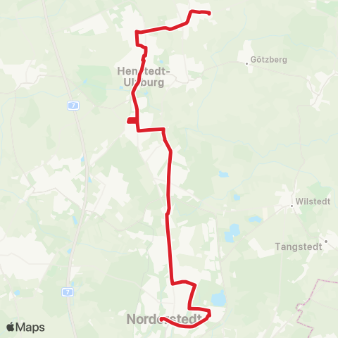 StadtBus/RegionalBus (Hamburg) Norderstedt Mitte > Harksheide > Rhen > Henstedt-Ulzburg > Kisdorf map