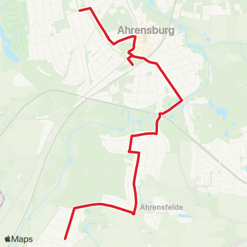 StadtBus/RegionalBus (Hamburg) Schulzentrum AM Heimgarten > Bf. Ahrensburg > Ahrensburger Kamp / Dänenweg map