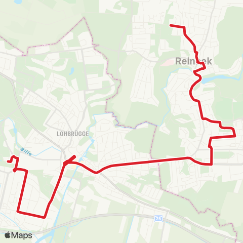 StadtBus/RegionalBus (Hamburg) Nettelnburg > Bf. Bergedorf > Wentorf > Reinbek (> Reinbek, Schulzentrum) map