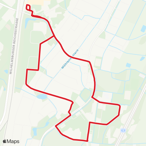 StadtBus/RegionalBus (Umland) Wilhelmsburg > Kirchdorf (Süd) > Wilhelmsburg map