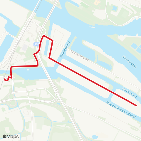 StadtBus/RegionalBus (Umland) Veddel > Peutestraße / Hovestraße map