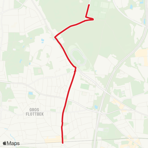 Andere Linien Arena Shuttle: Othmarschen > Luftbadweg (Arenen) map