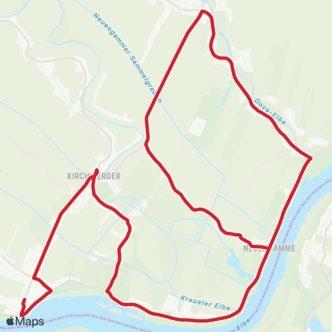 StadtBus/RegionalBus (Hamburg) Neuengamme > Krauel > Kirchwerder, Teufelsort > Zollenspieker map