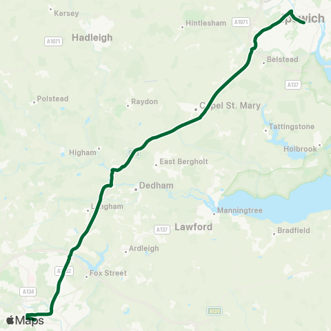 Ipswich Buses  map