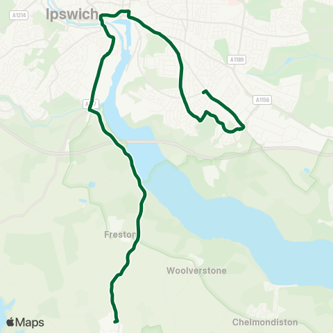 Ipswich Buses  map