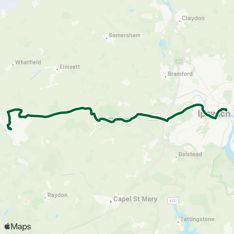 Ipswich Buses  map