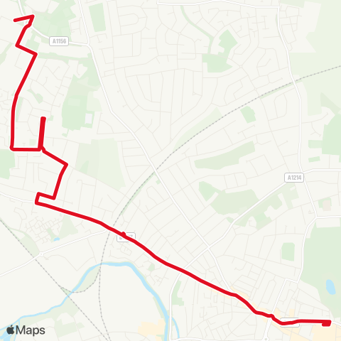 Ipswich Buses  map