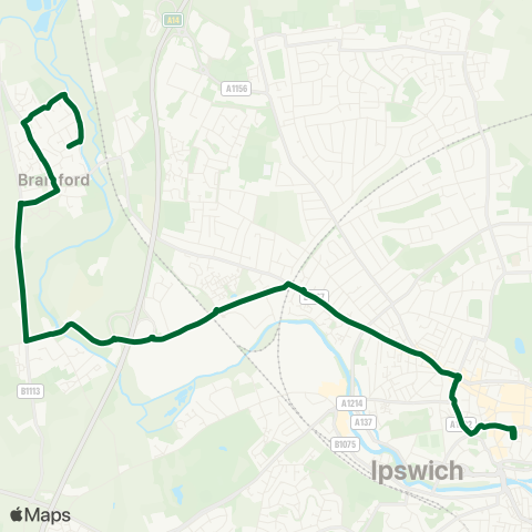 Ipswich Buses  map