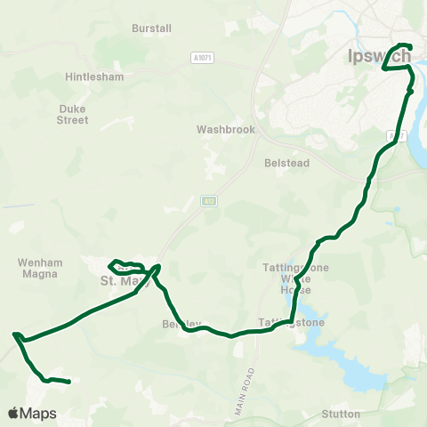 Ipswich Buses  map