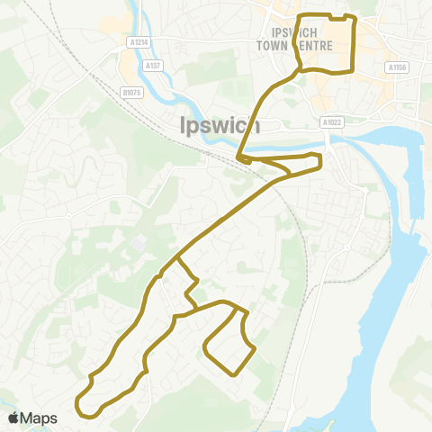 Ipswich Buses  map