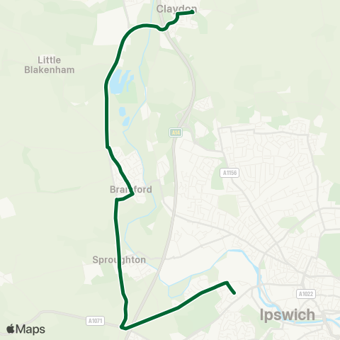 Ipswich Buses  map