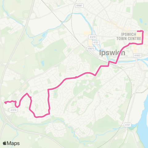 Ipswich Buses  map