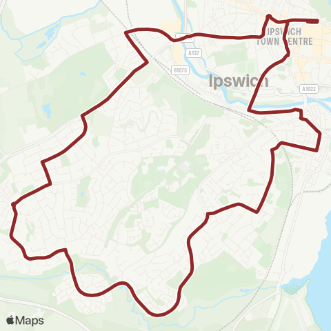 Ipswich Buses  map