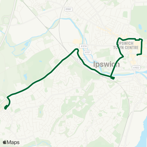 Ipswich Buses  map