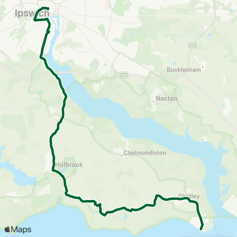 Ipswich Buses  map