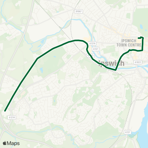 Ipswich Buses  map