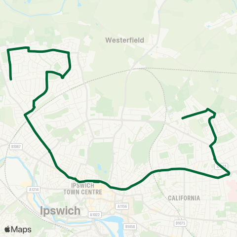 Ipswich Buses  map