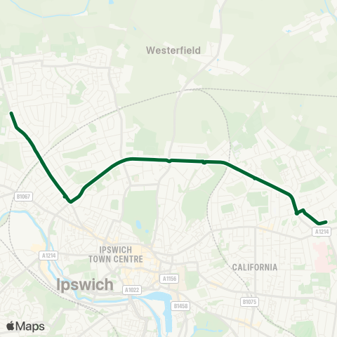 Ipswich Buses  map