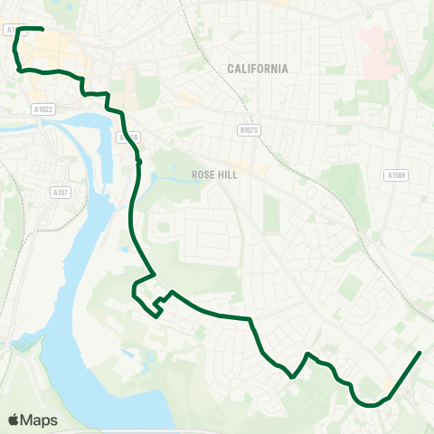 Ipswich Buses  map